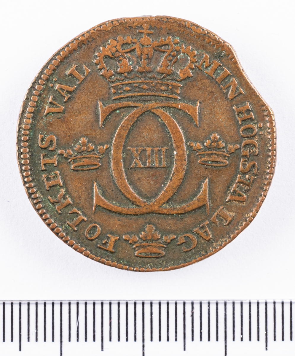 Mynt, Sverige, 1/2 skilling, 1816.