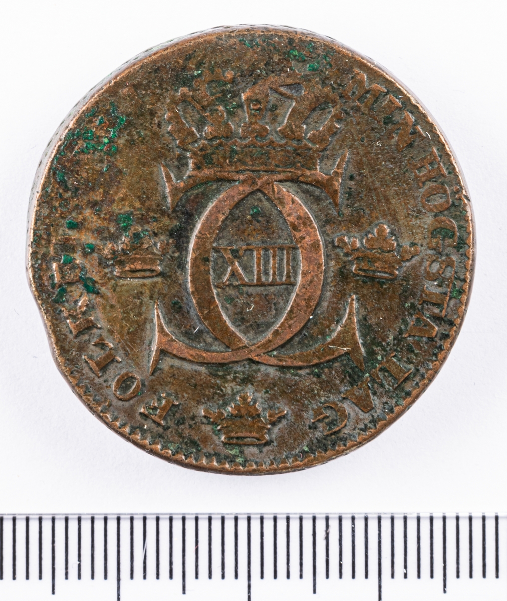 Mynt, Sverige, 1 skilling, 1812.