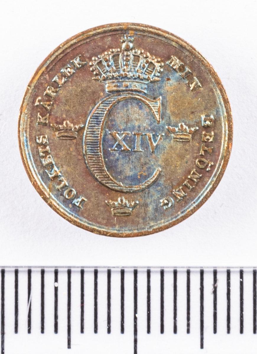 Mynt, Sverige, 1/6 skilling banco, 1836.