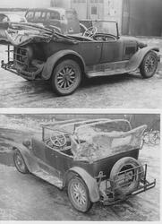 Bil med ødelagt kalesje