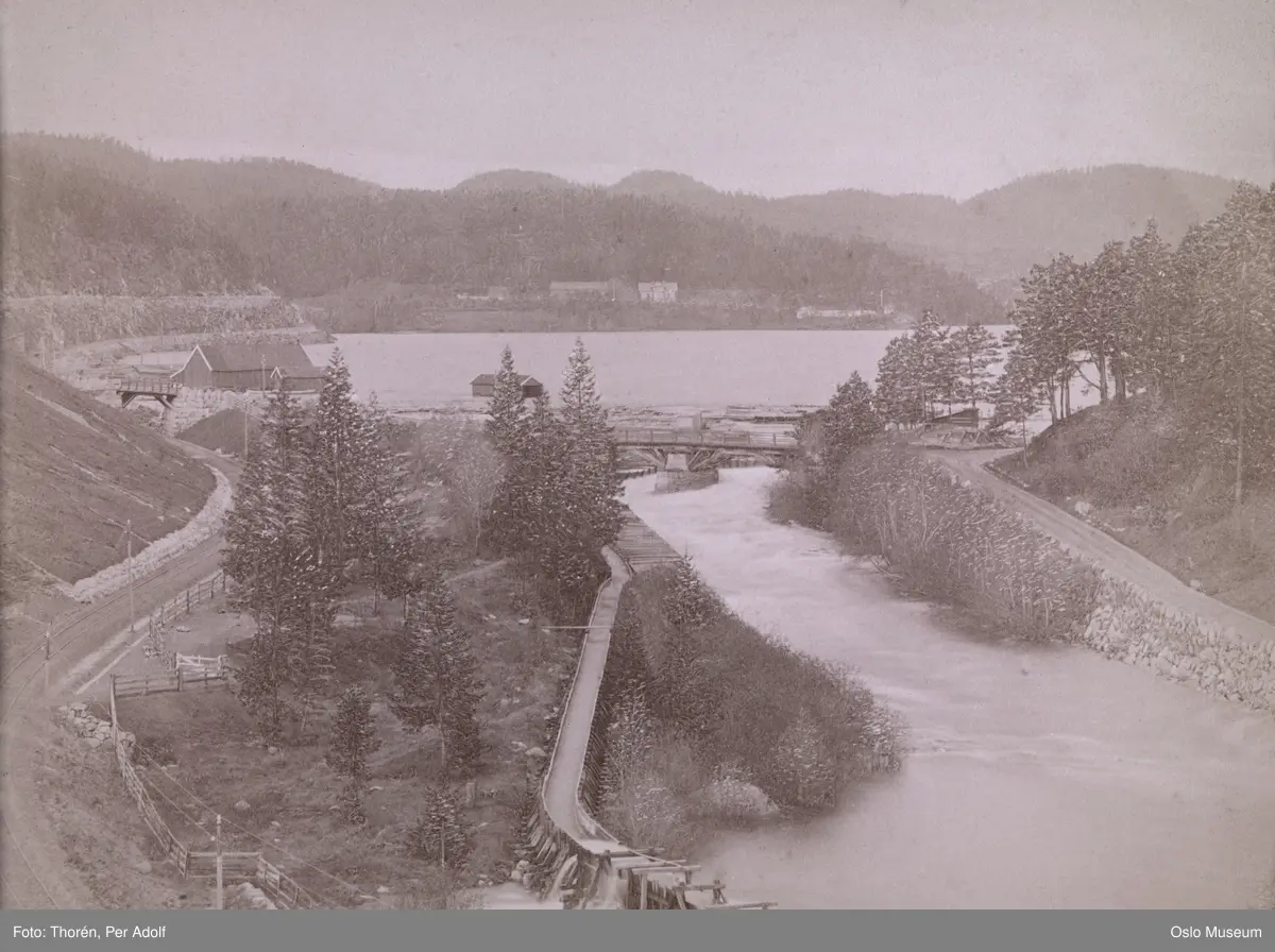 vann, elv, veier, kulturlandskap, bebyggelse, skog