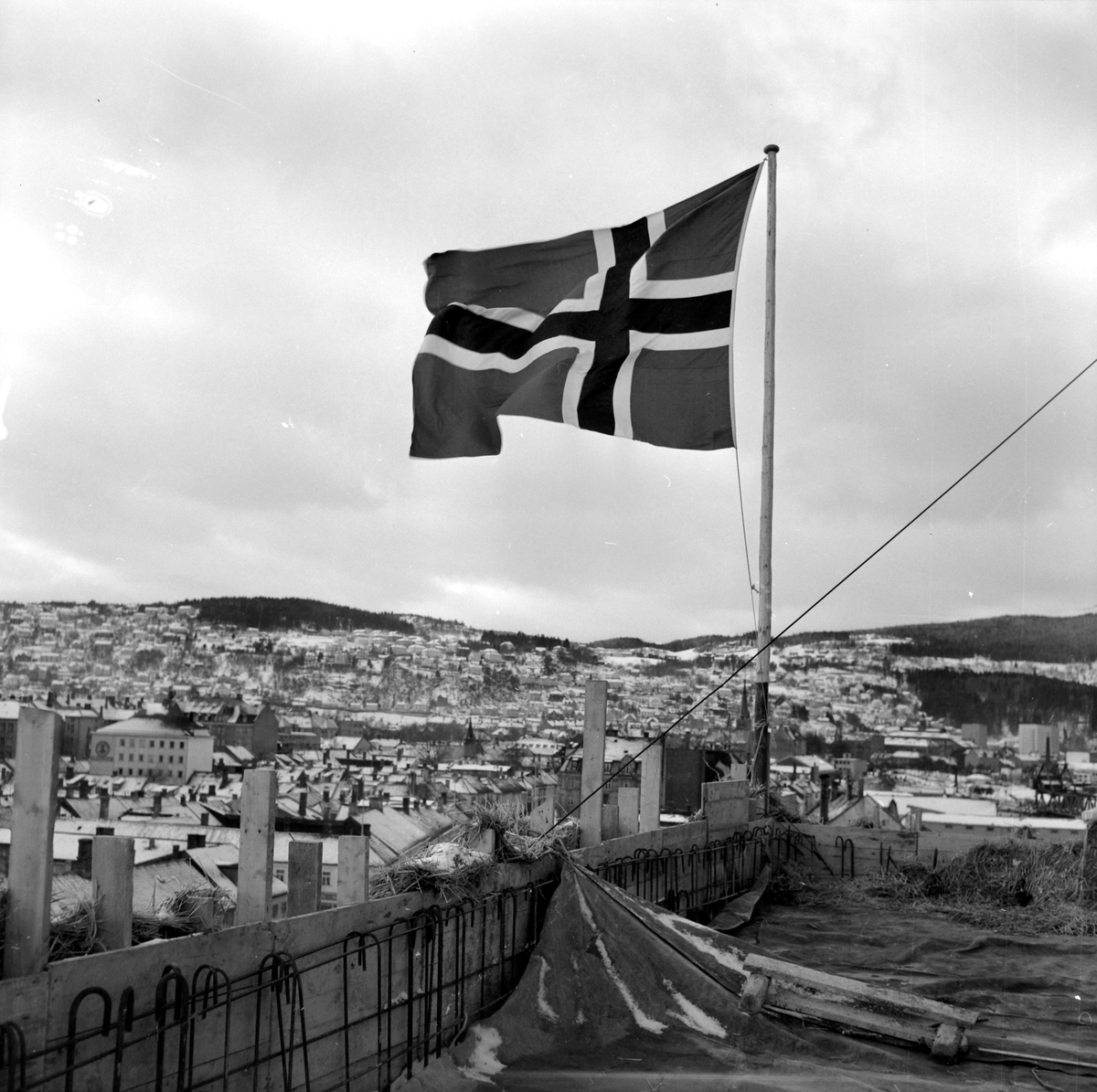 Mønsåskanne på det nye svømmehallbygget