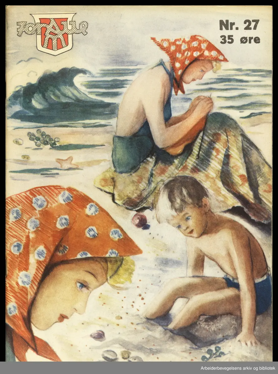 Arbeidermagasinet - Magasinet for alle. Forside. Nr 27. 2. juli 1938 ...