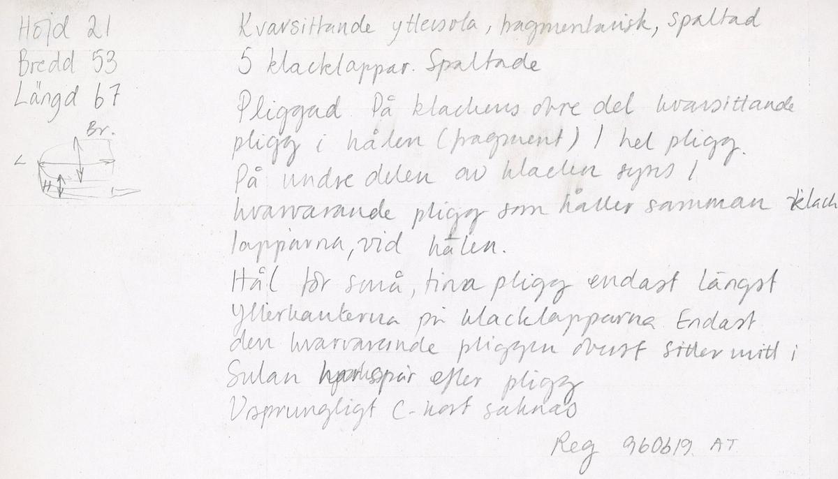 En skoklack tillverkad av flera lager av läder.