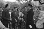 Polis med cyklister, Uppsala 1948