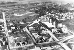 Flygfoto över Brynäs, Gävle omkring 1938.