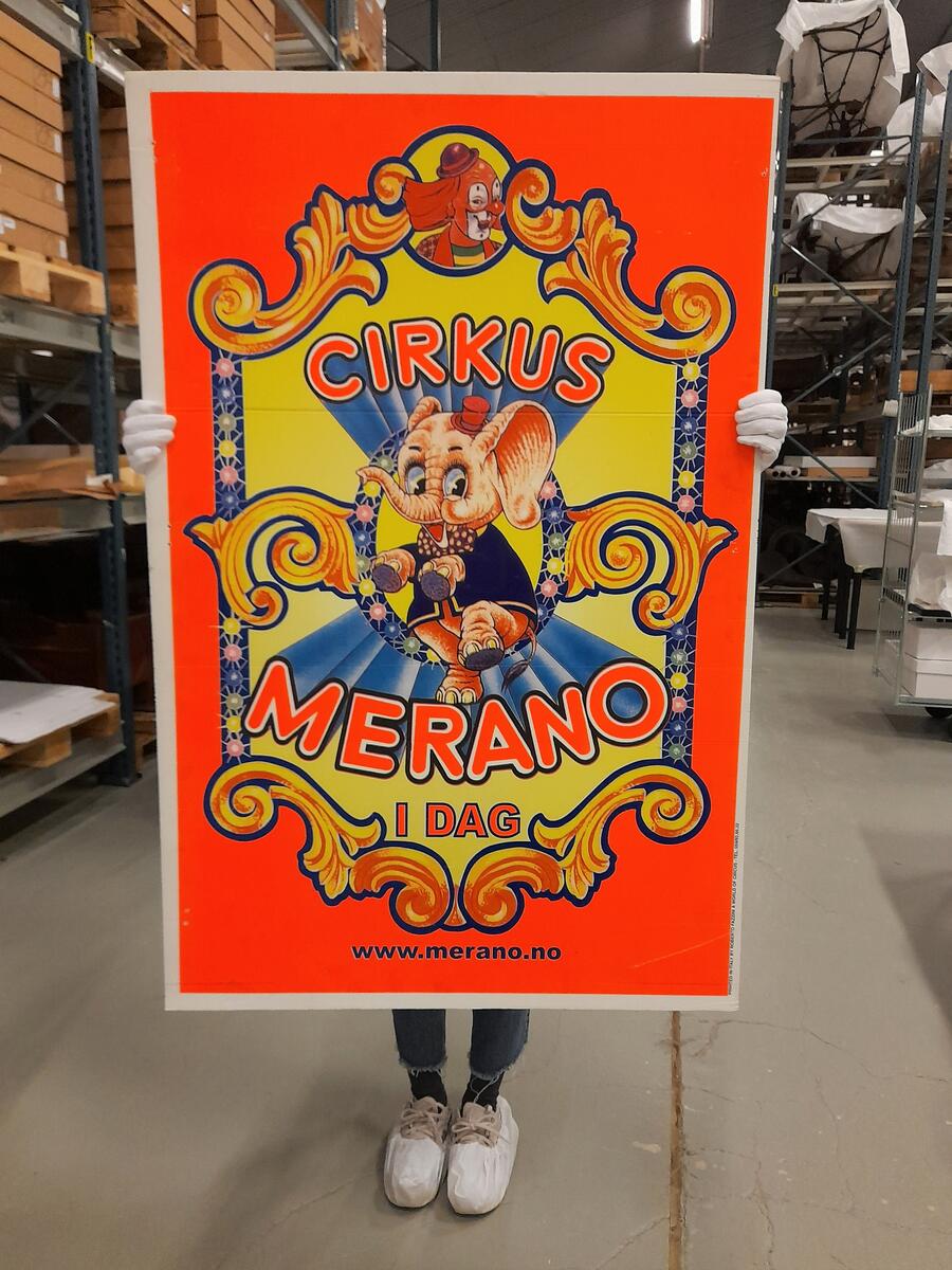 Skilt med Cirkus Merano. Foto: MiA.