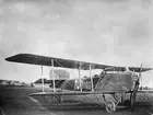 Flygplan Bréguet XIV A.2, märkt nr 9100, uppställt på Malmen, 1920.