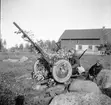 Automatkanon m/1940, 20 mm, i rörligt luftvärnslavett.