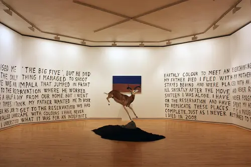 Bilde fra utstillingen Border District på Haugar kunstmuseum
