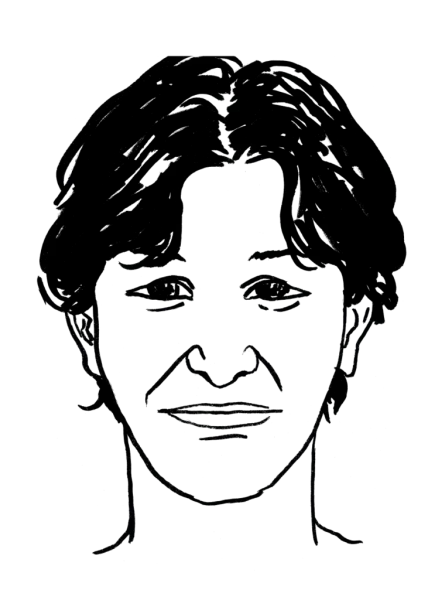 Drawing illustrating a woman.