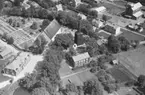 Flygfoto över Sköllersta kyrka.
Bilden tagen  för jul- & nyårskort.