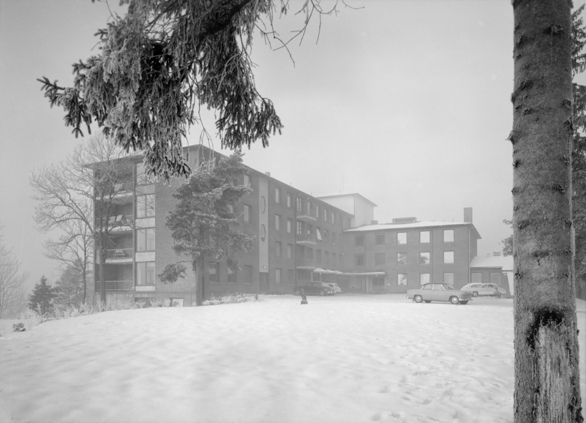 Eksteriørfoto av Porsgrunn Lutherske Sykehus.