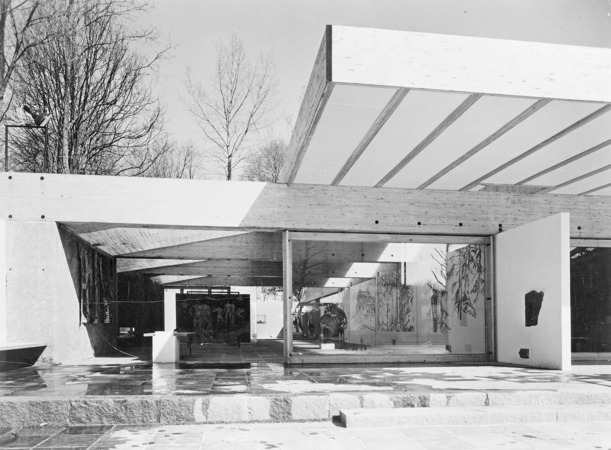 Norges paviljong til verdensutstillingen i Brüssel 1958, tegnet av arkitekt Sverre Fehn.