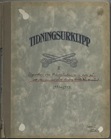 Gösta Reuterswärd - tidningsklipp om och med trädgårdsdirektören på SJ
