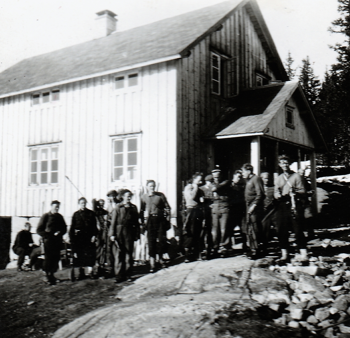 Heimefronten på trening ved Nysetra 1944, Sør-Aurdal.