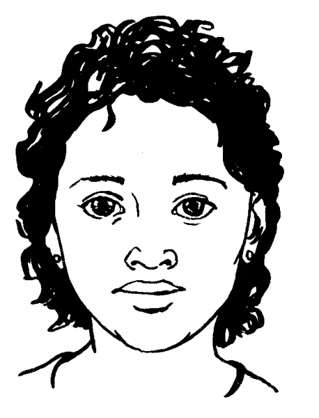 Drawing illustrating a woman.