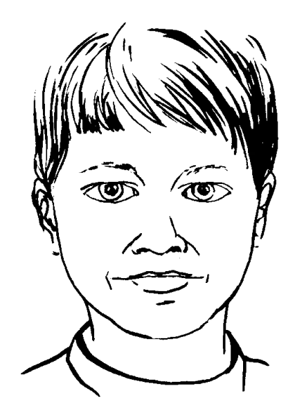 Drawing illustrating a woman.