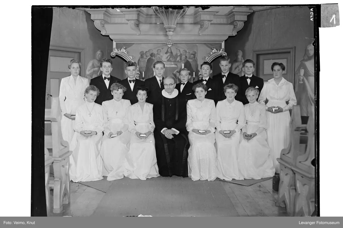 Konfirmasjon 1955 i Vinne kirke, Verdal.