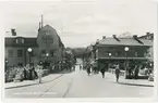 Vykort - Nybron med Drottninggatan, Uppsala