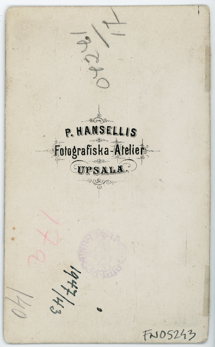 Kabinettsfotografi - Carolina Rediviva, Uppsala 1860-tal