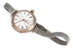 Armbandsur, dammodell, silver med metallarmband. Togs med på