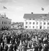 Jubileumsutställningen 1935 invigs av Gustav V.