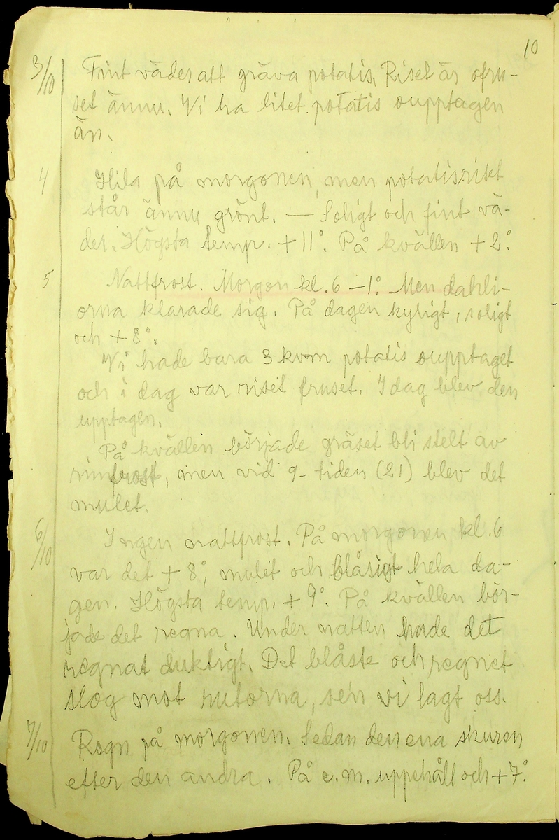 Dagbok skriven år 1955 av Rällsjö Brita på Rällsjögården i Bjursås socken. Mycket skrivet om väderlek men även lite om blommor och diverse besök m.m.