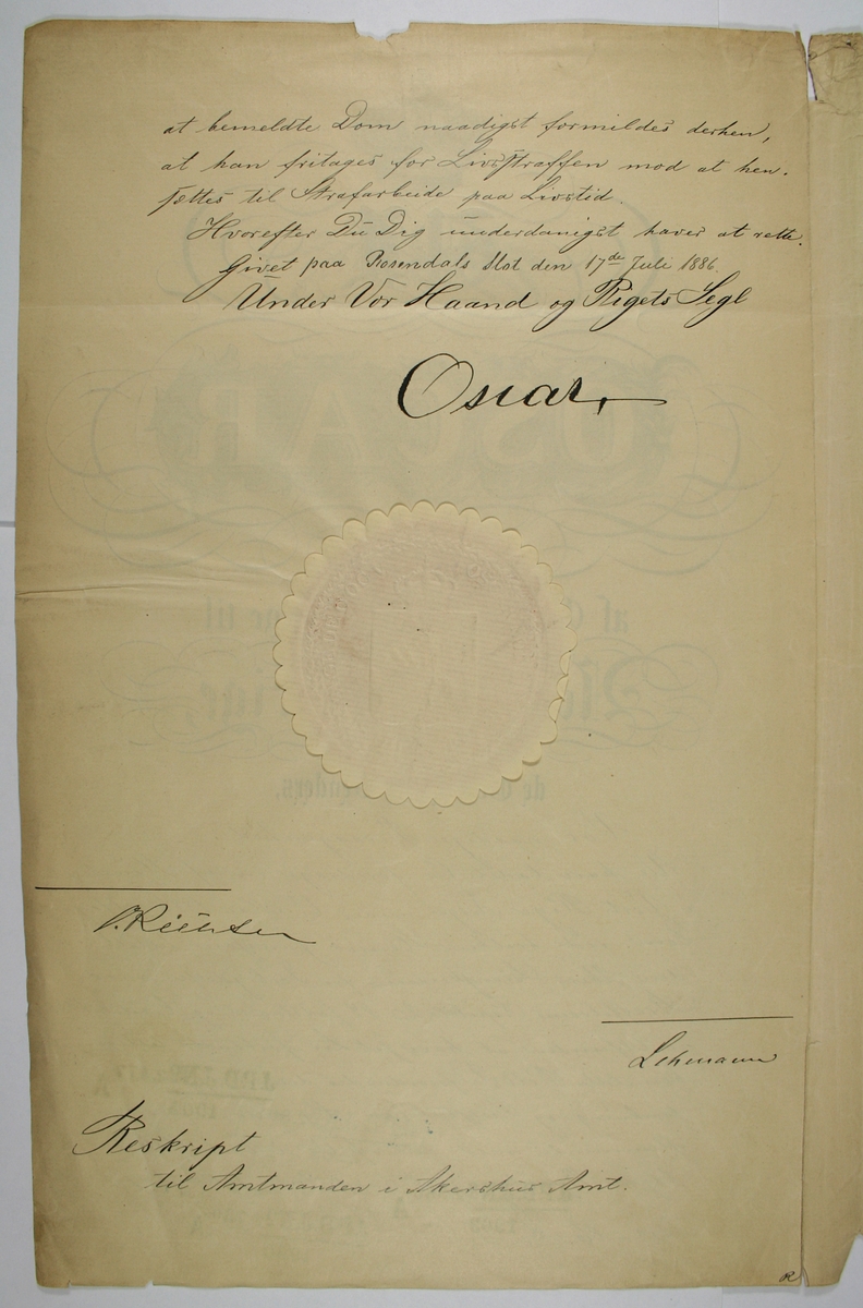 Saksdokumenter, brev, korrespondanse, telegram, o.l.