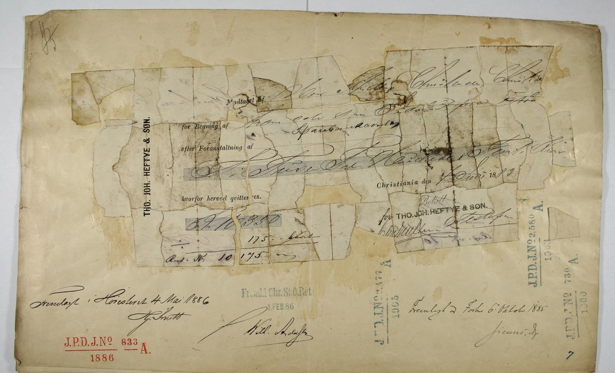 Saksdokumenter, brev, korrespondanse, telegram, o.l.