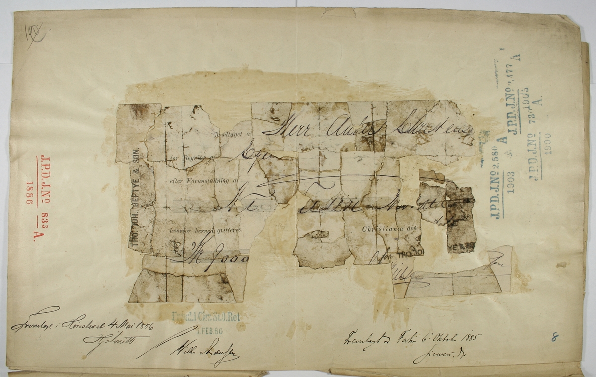 Saksdokumenter, brev, korrespondanse, telegram, o.l.