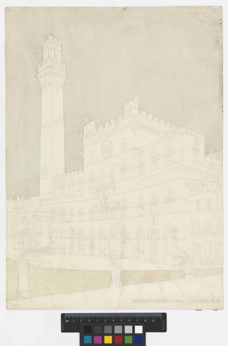 Rådhuset i Siena
Reseskisser, Italien