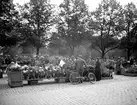 Blomsterstånd på morsdag på Trädgårdstorget.