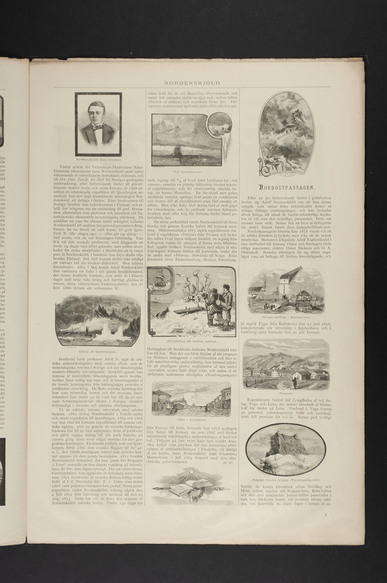 Trycksak "Festnummer utgifvet af Ny Illustrerad Tidning" med anledning av Nordenskiölds expedition år 1878 - 1880 med skeppet Vega.