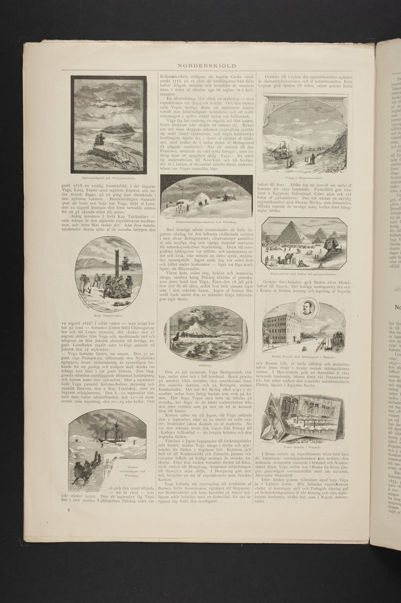 Trycksak "Festnummer utgifvet af Ny Illustrerad Tidning" med anledning av Nordenskiölds expedition år 1878 - 1880 med skeppet Vega.