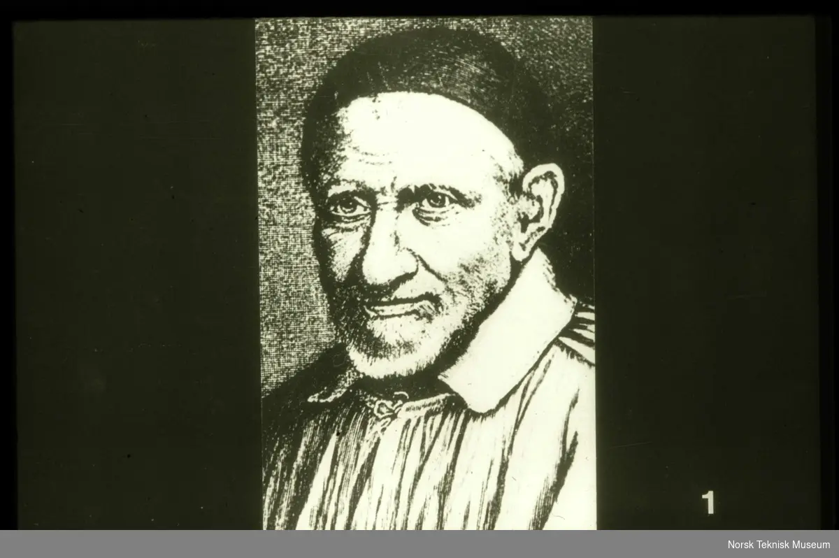 Illustrasjon til "Sykepleiens verdenshistorie" samlet av Ingrid Wyller. Vincent de Paul, helgen.
