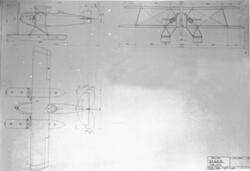 Tegning 838, riss med 2*Vickers av M.F.9 bygget ved Marinens