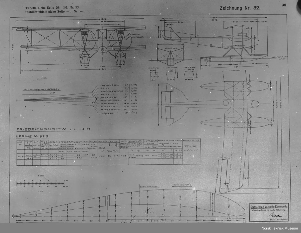 Avfotografert tegning av FF.33A/T