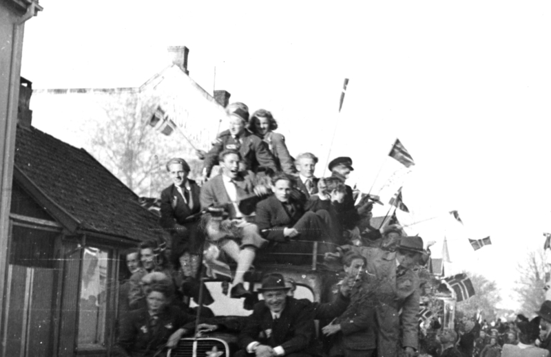 Fra fredsdagene i mai 1945, Sarpsborg.