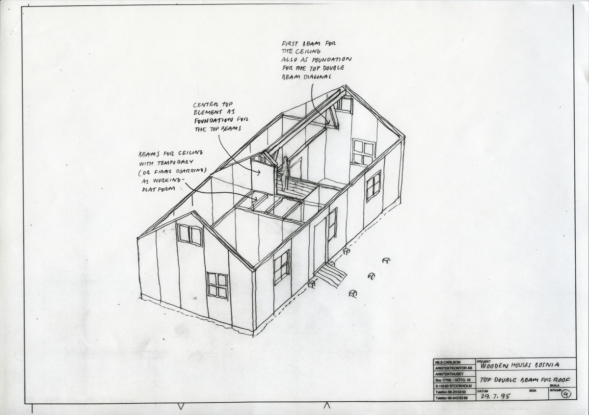 Typhus, bostadsgrupp
SIDA Housing
Takelement, ritning nr 4