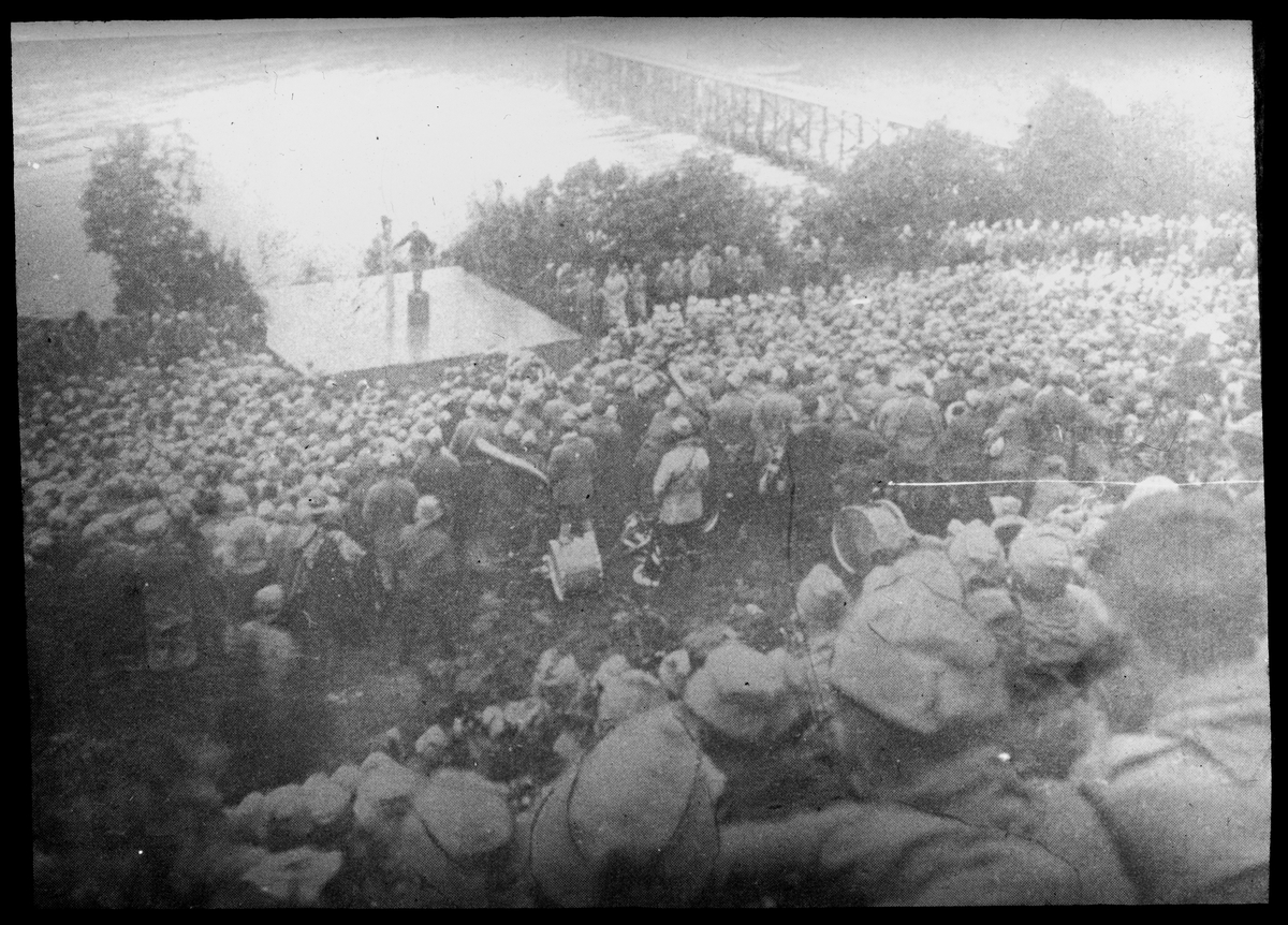 Speiderlandsleir i Åndalsnes 1928. Leirbålplassen.