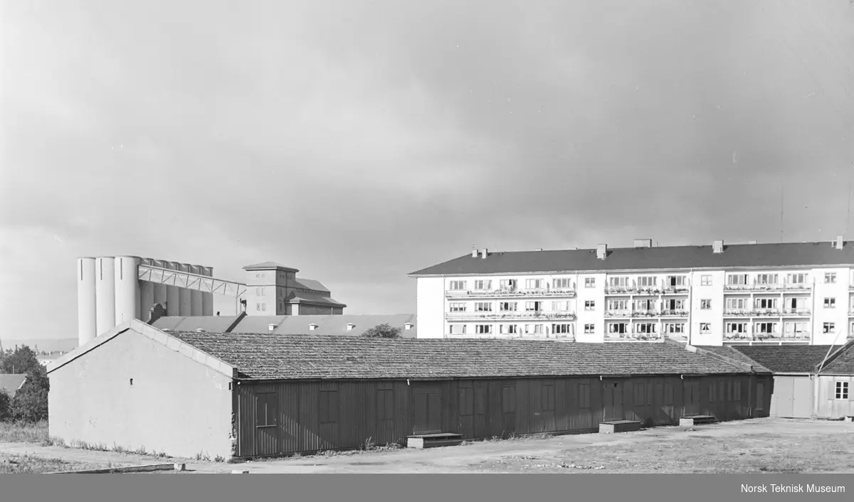 Norsk Teknisk Museums lagerbrakke i H.N. Hauges gate, 1950