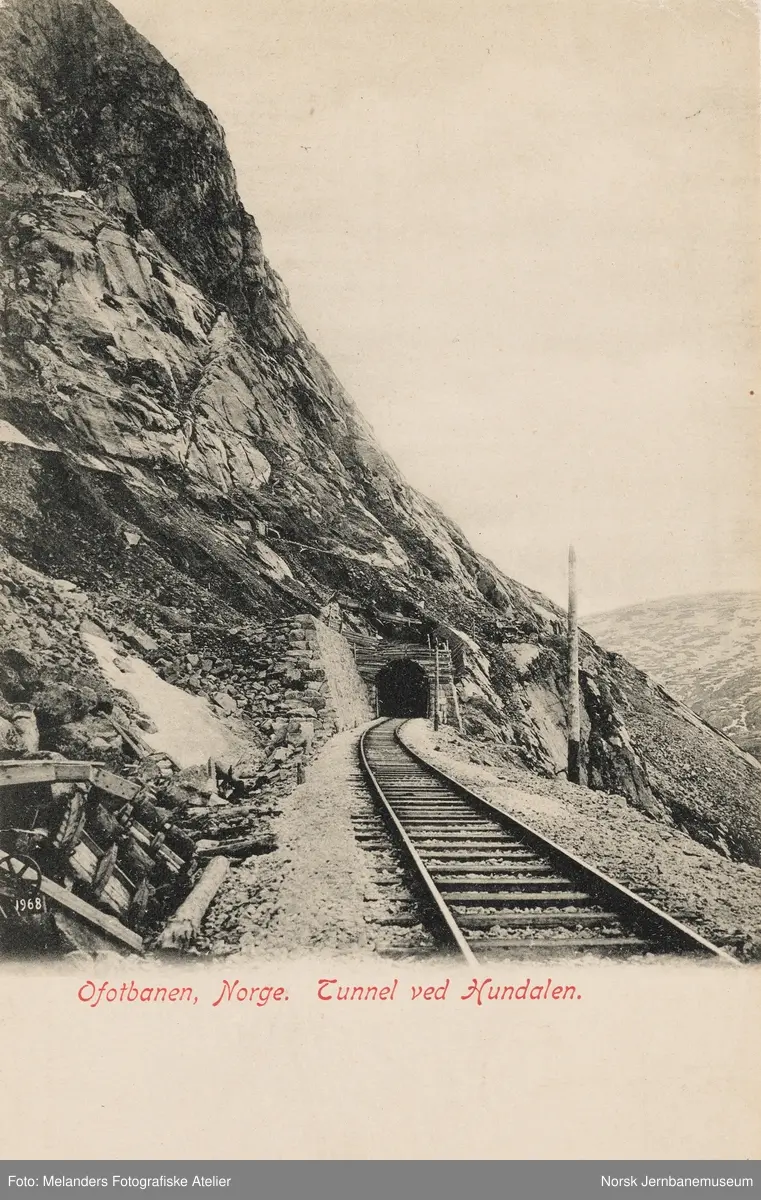Parti ved Middalselv tunnel mellom Rombak og Katterat stasjoner på Ofotbanen
