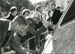 Utstilling av komandoseksjonen i Apollo 10 på Universitetspl