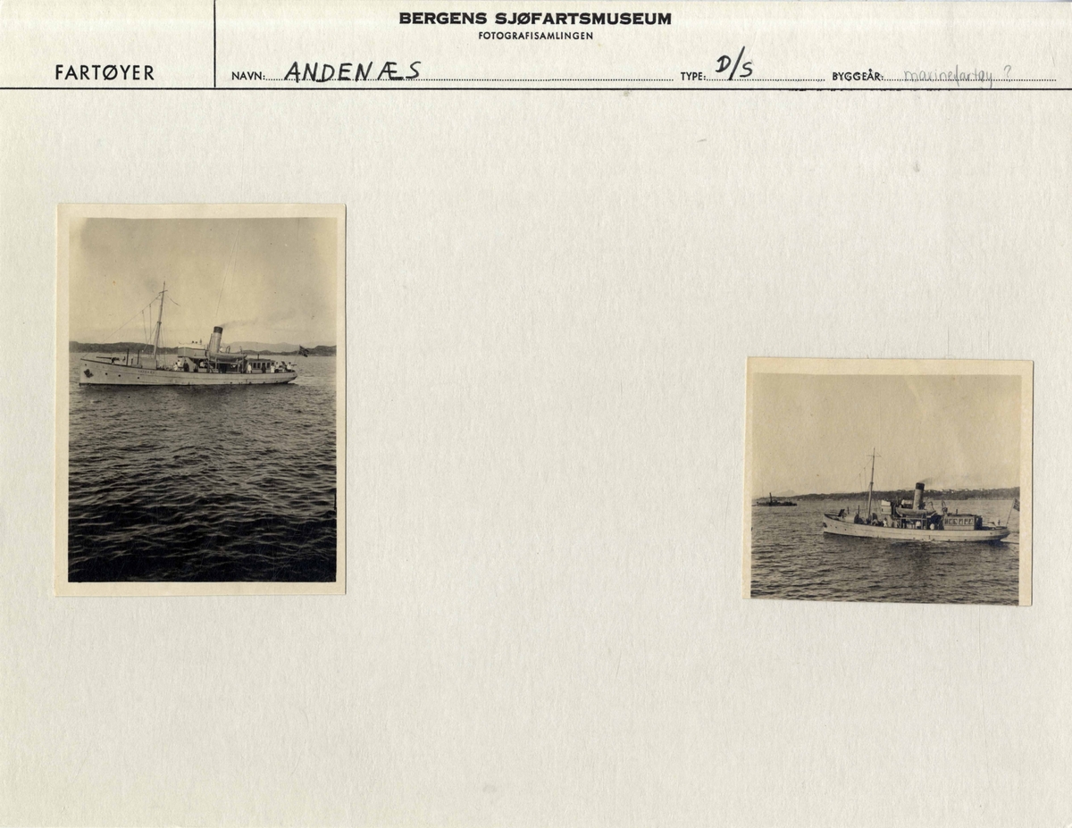 DS ANDENÆS (bygget 1896).
