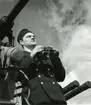 Luftvärnsutkik ombord på pansarskeppet GUSTAF V, april 1945.
