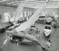 Båtutställningen i Teknorama november 1969. Vy av interiör.