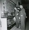 Baltiska konferensen på Sjöhistoriska museet den 5 juni 1951. Konferensgäster besöker utställningarna.