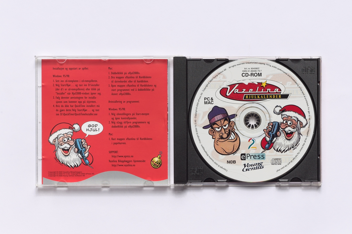 CD-rom for hele familien
CD-rom spillet er basert på TV2 og Vazelina Bilopphøggers Hjulkalender 2000.