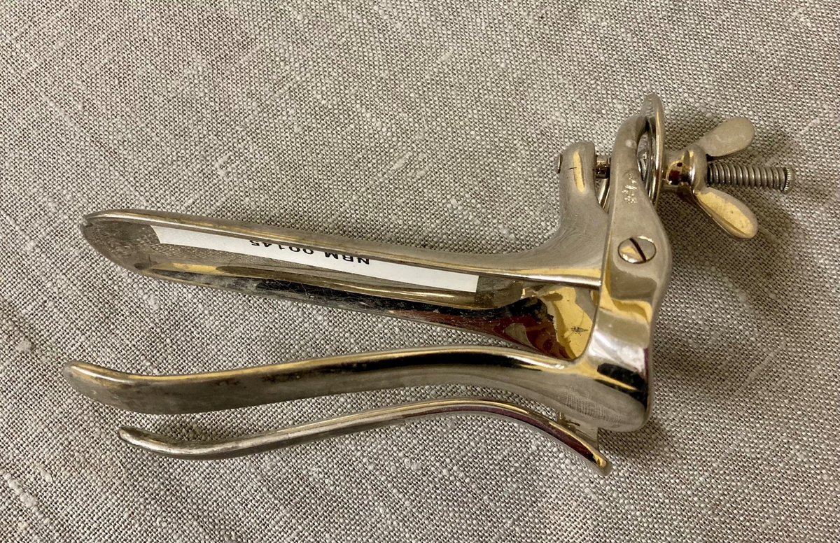 Vaginalspeculum. Gynekologisk redskap for åpning av sjeden.